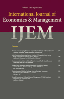 International Journal of Economics and Management